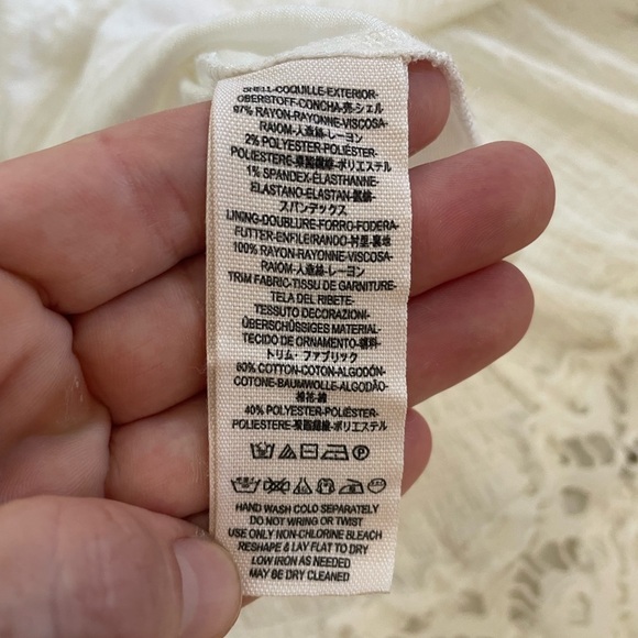 Free People, XS, women’s crochet and knit flared long sleeve boho mini dress EUC - Picture 9 of 11